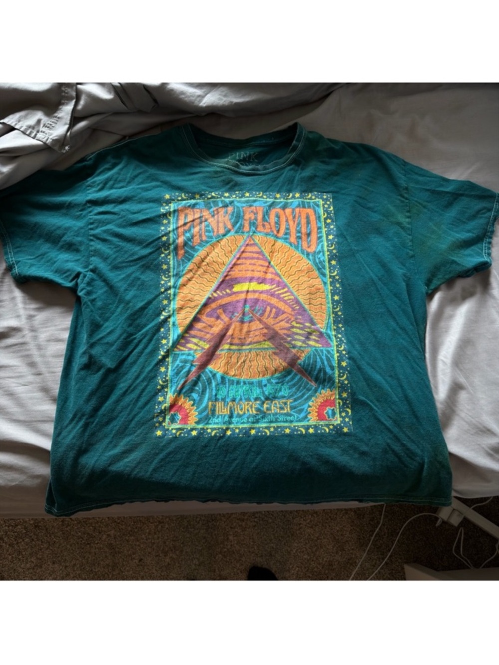 UO pink floyd pyramid t-shirt dress